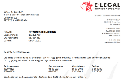 betalingsherinnering