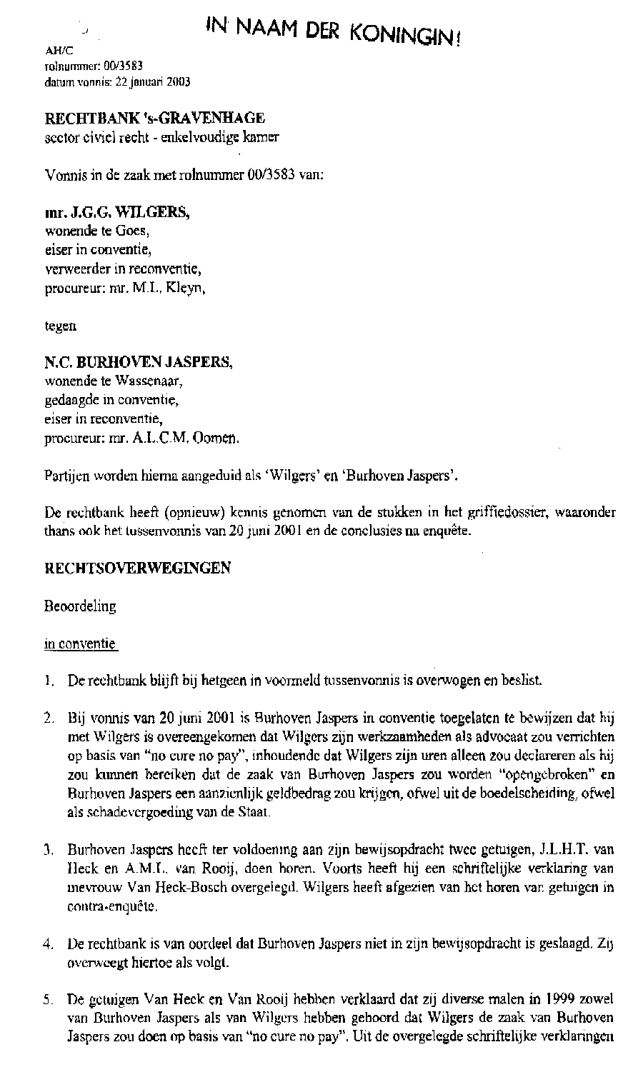 no cure no pay advocaat civiel recht
