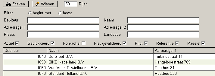 debiteuren administratie